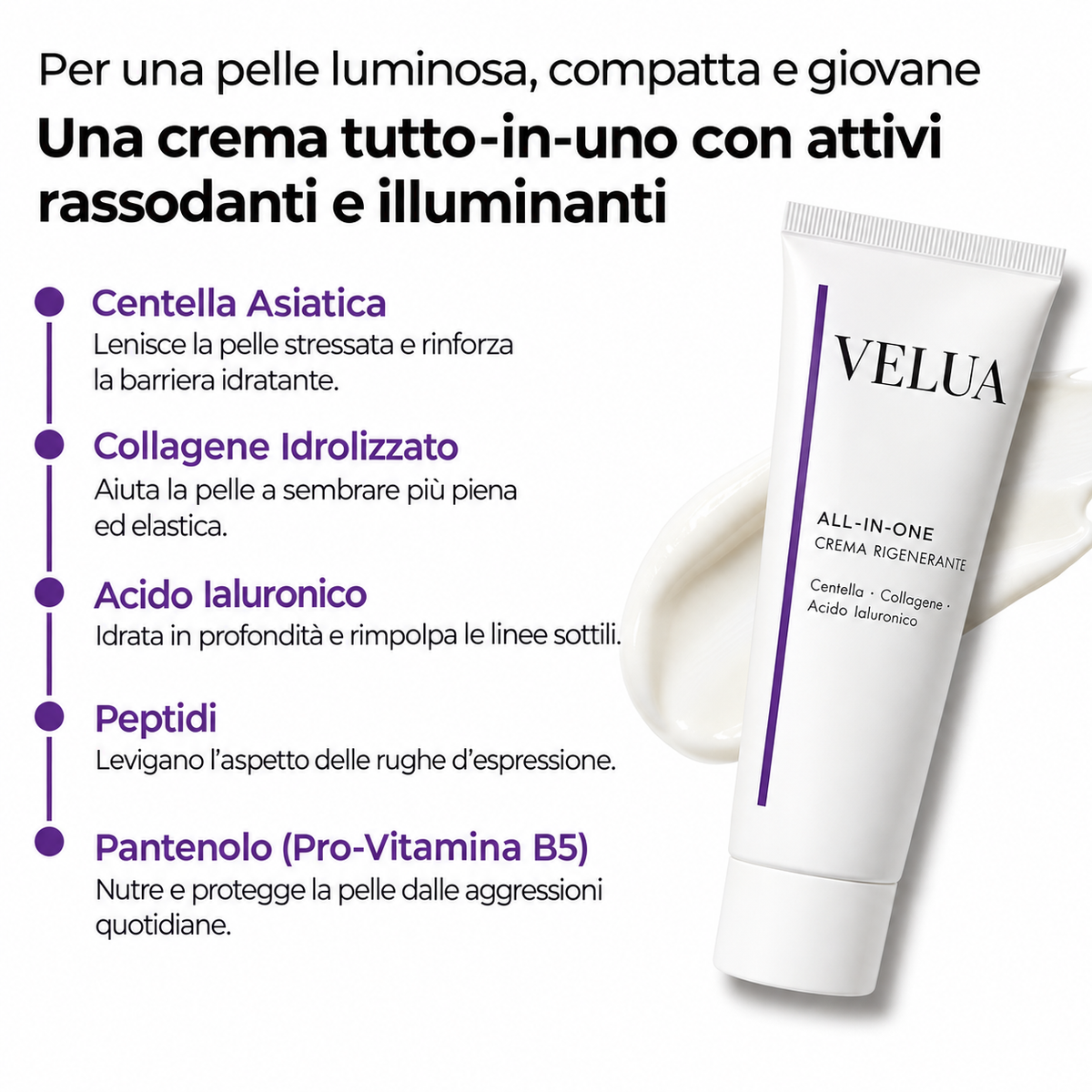 Ingredienti della crema Velua